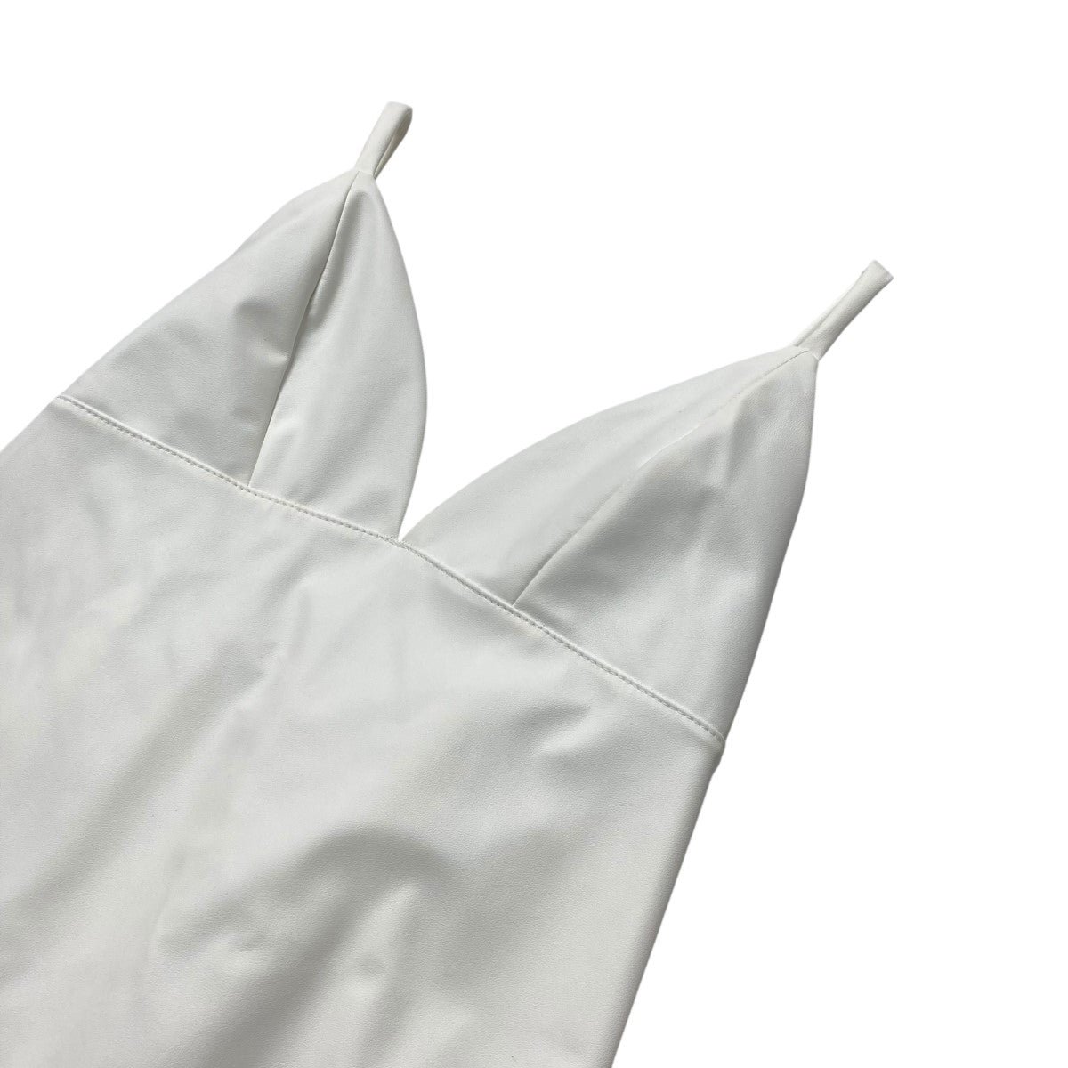 faux leather camisole dressキャミワンピース