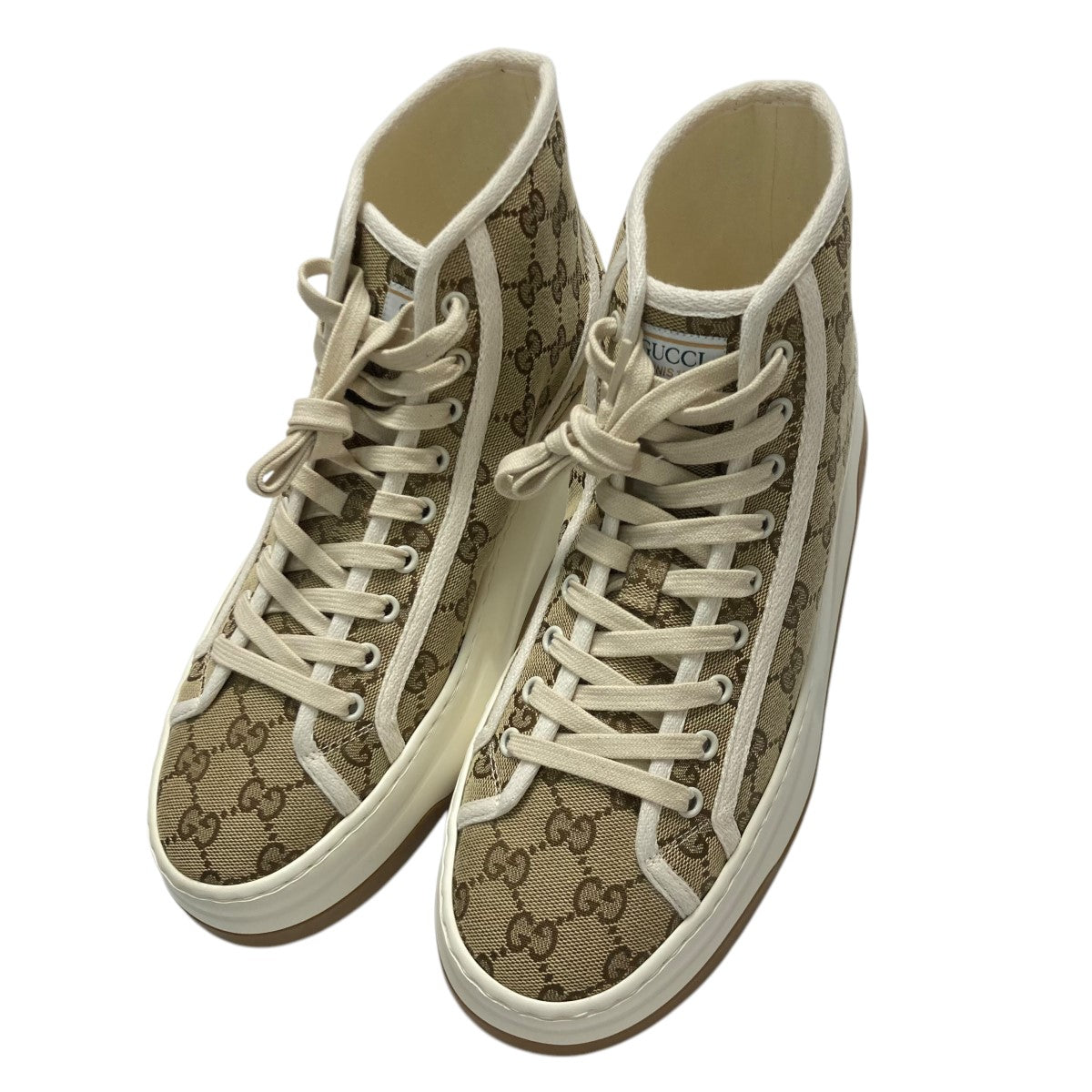 GUCCI Tennis 1977 GGキャンバスハイカットスニーカー745999 古着・中古-1枚目のアイテム画像