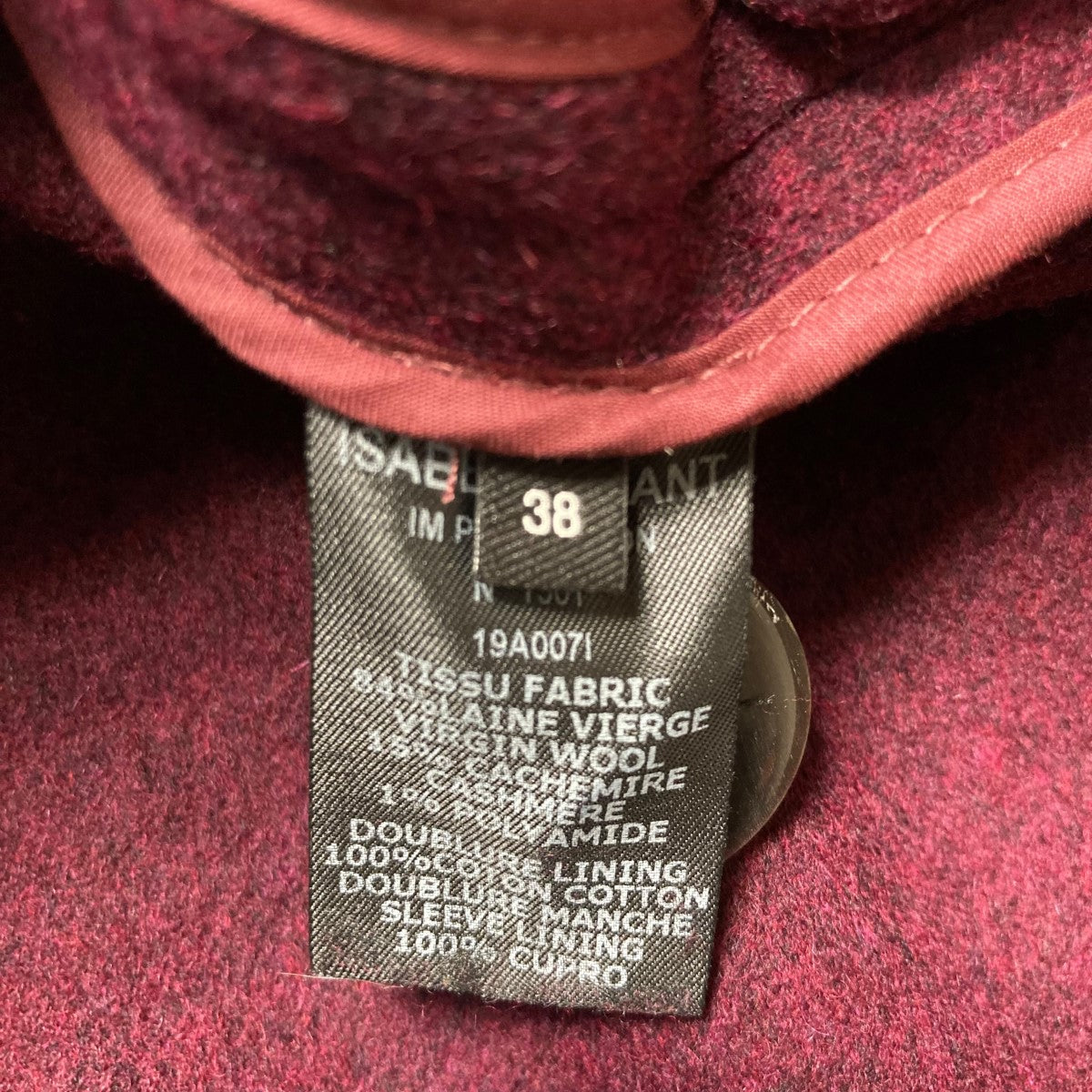 ISABEL MARANT(イザベルマラン) 19AWFilipo Double breasted coat