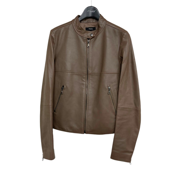 【希少美品】Theory ラムレザー ライダースジャケット BAVEWICK N theory(セオリー) LUXE LEATHER BAVEWICK Nレザージャケット01 2160804