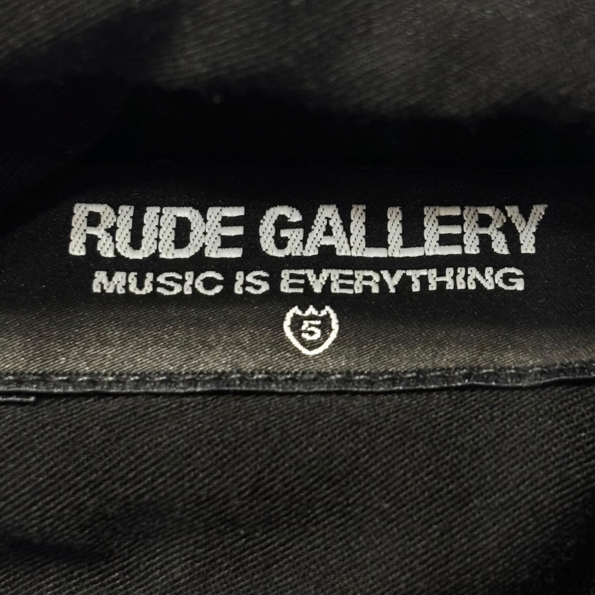 RUDE GALLERY 刺繍シャツ　レーヨン　サイズ4(L) ブラック RUDE GALLERY ルードギャラリー バック刺繍 レーヨン オープン