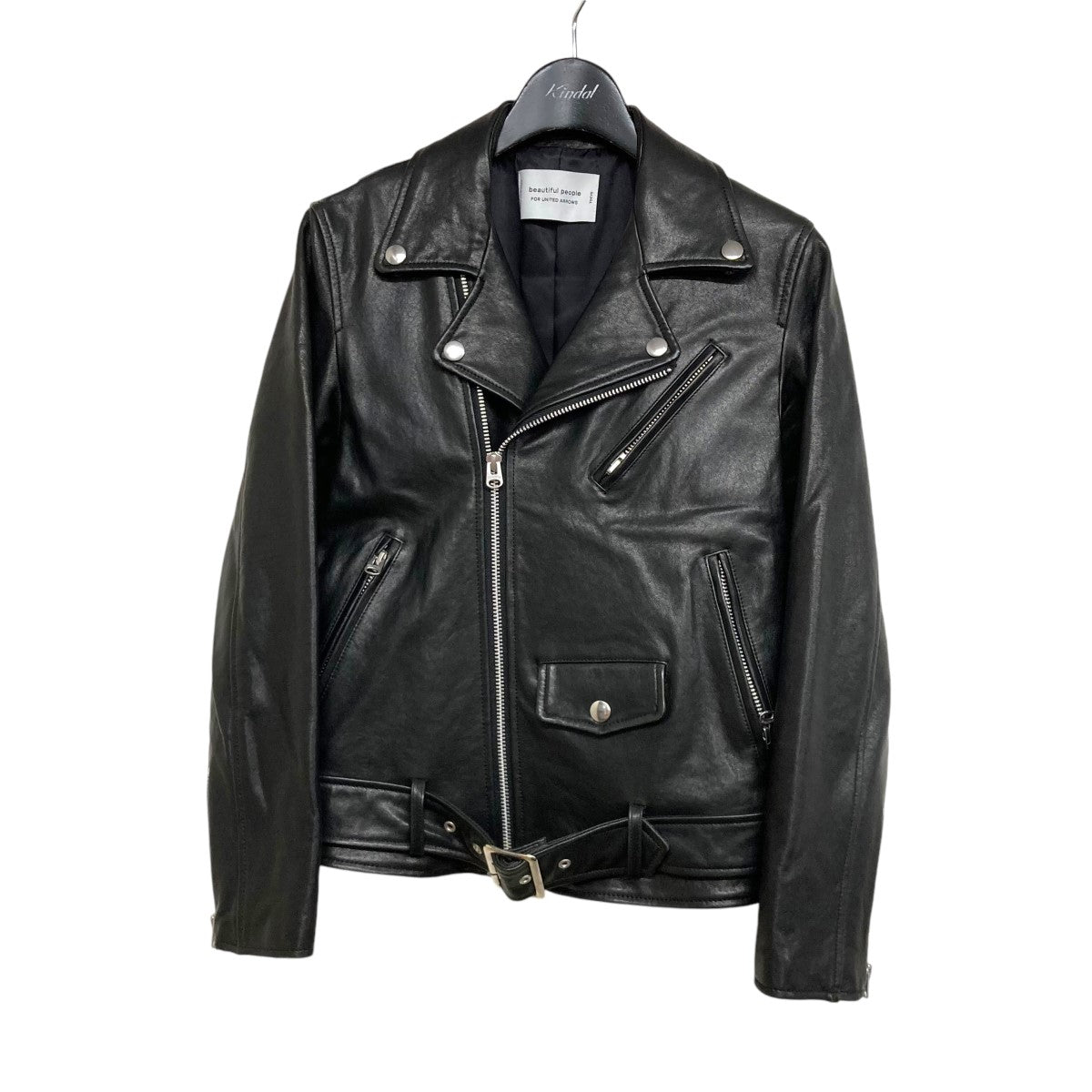 beautiful people×UNITED ARROWS vintage leather riders jacketダブルライダースジャケット1065402401  1065402401 ブラック サイズ 150｜【公式】カインドオルオンライン ブランド古着・中古通販【kindal】