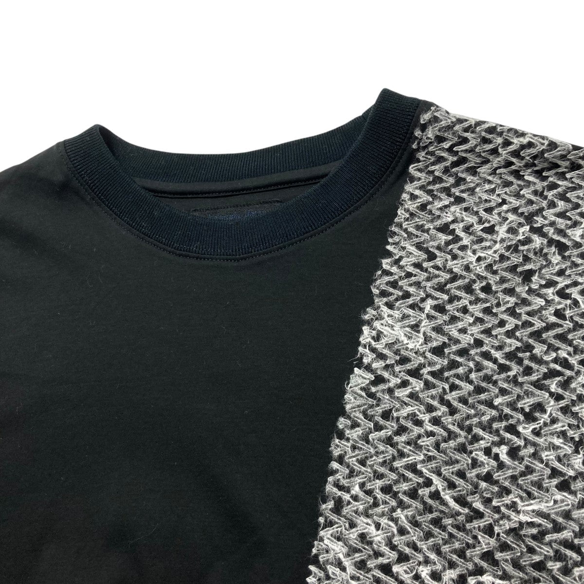 Stichwork print T-shirtsクルーネックカットソー