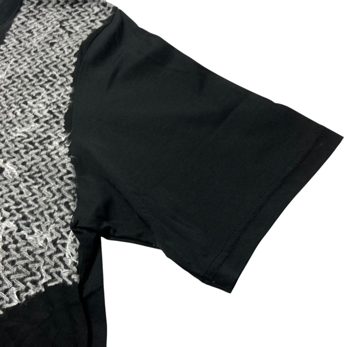 Stichwork print T-shirtsクルーネックカットソー