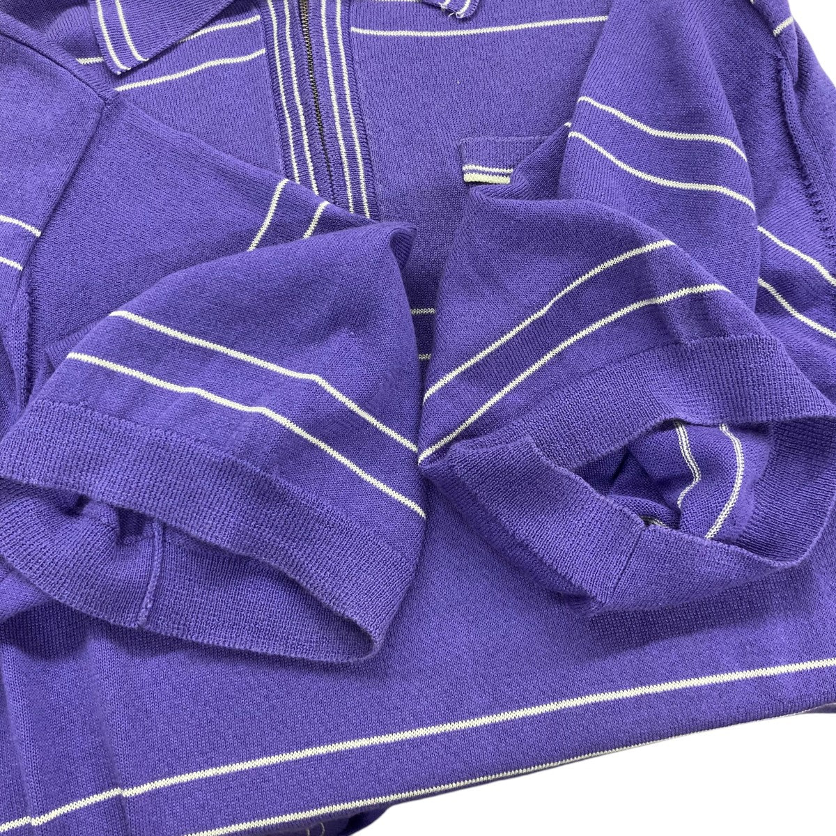 DAIRIKU(ダイリク) 19SSHalf Zip Border Polo Knitポロシャツ