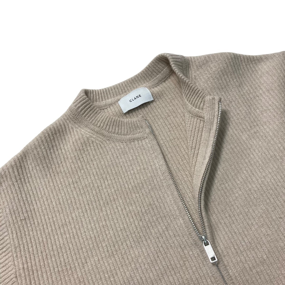 CLANE ZIP RIB KNIT TOPSドライバーズニット13106 2352 古着・中古-3枚目のアイテム画像