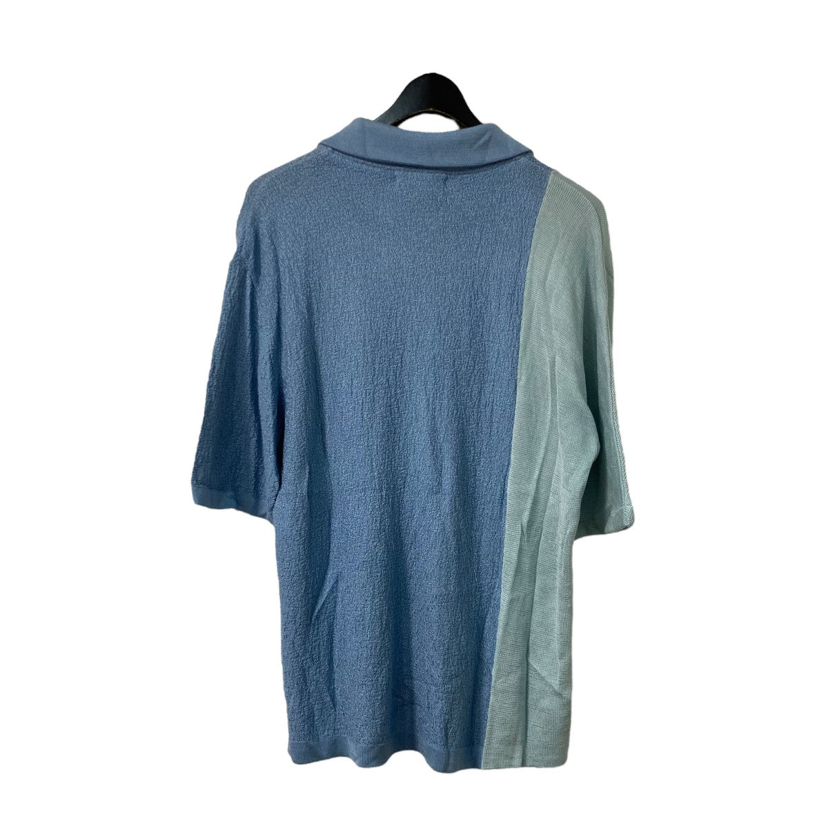 Nobuyuki Matsui ノブユキマツイ シルク シワ加工シャツ 2 M NOBUYUKI MATSUI ノブユキマツイ SILK POLO シルク 切り替え半袖