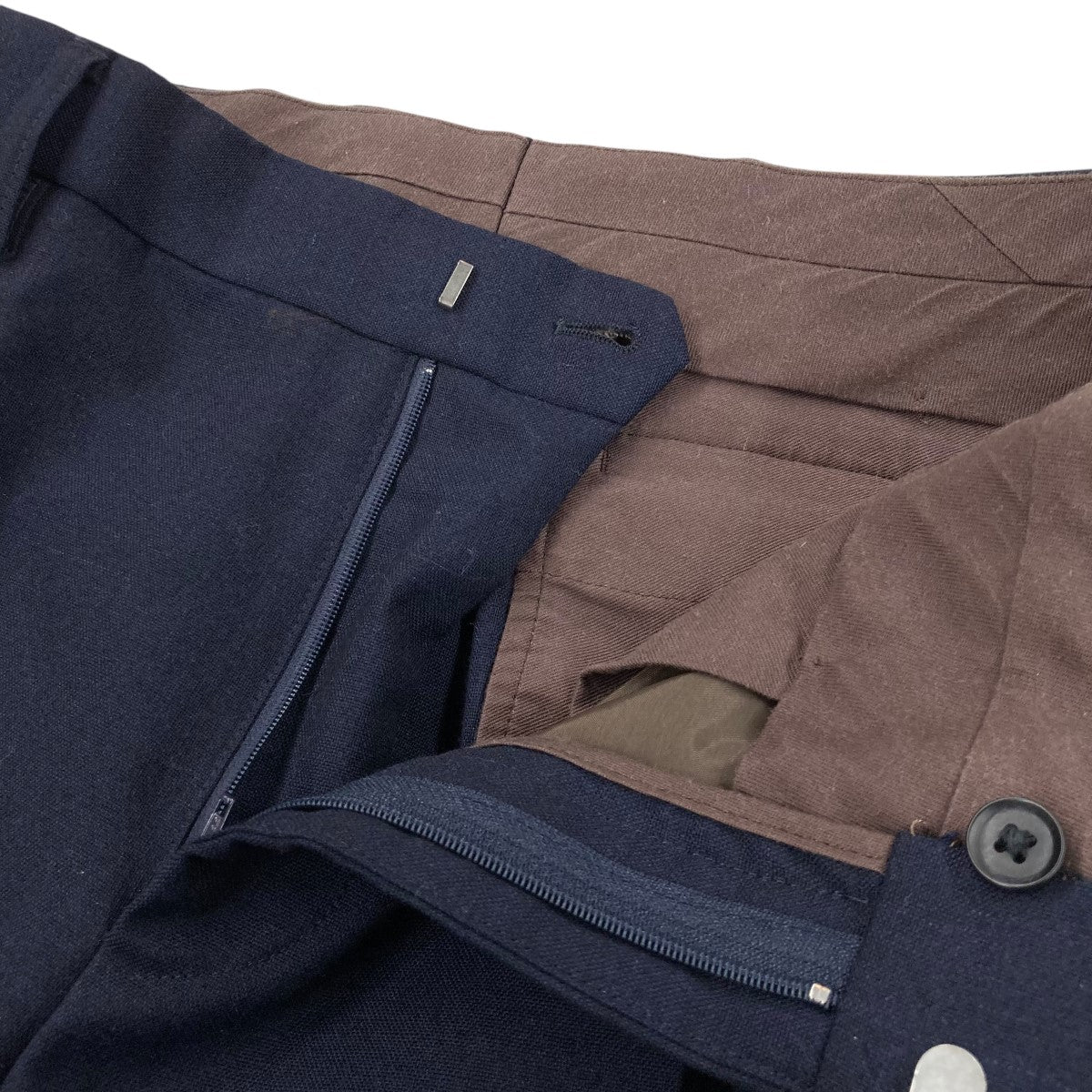 kolor AW23 ワイドウールパンツ　NAVY 2 23wcm-p07105 kolor AW23 ワイドウールパンツ NAVY 2 23wcm-p07105