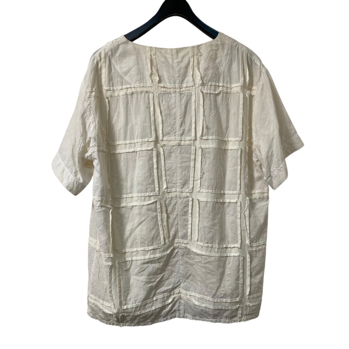 Nobuyuki Matsui Framed henry neck shirtsコットンシルクシャツ 古着・中古-2枚目のアイテム画像