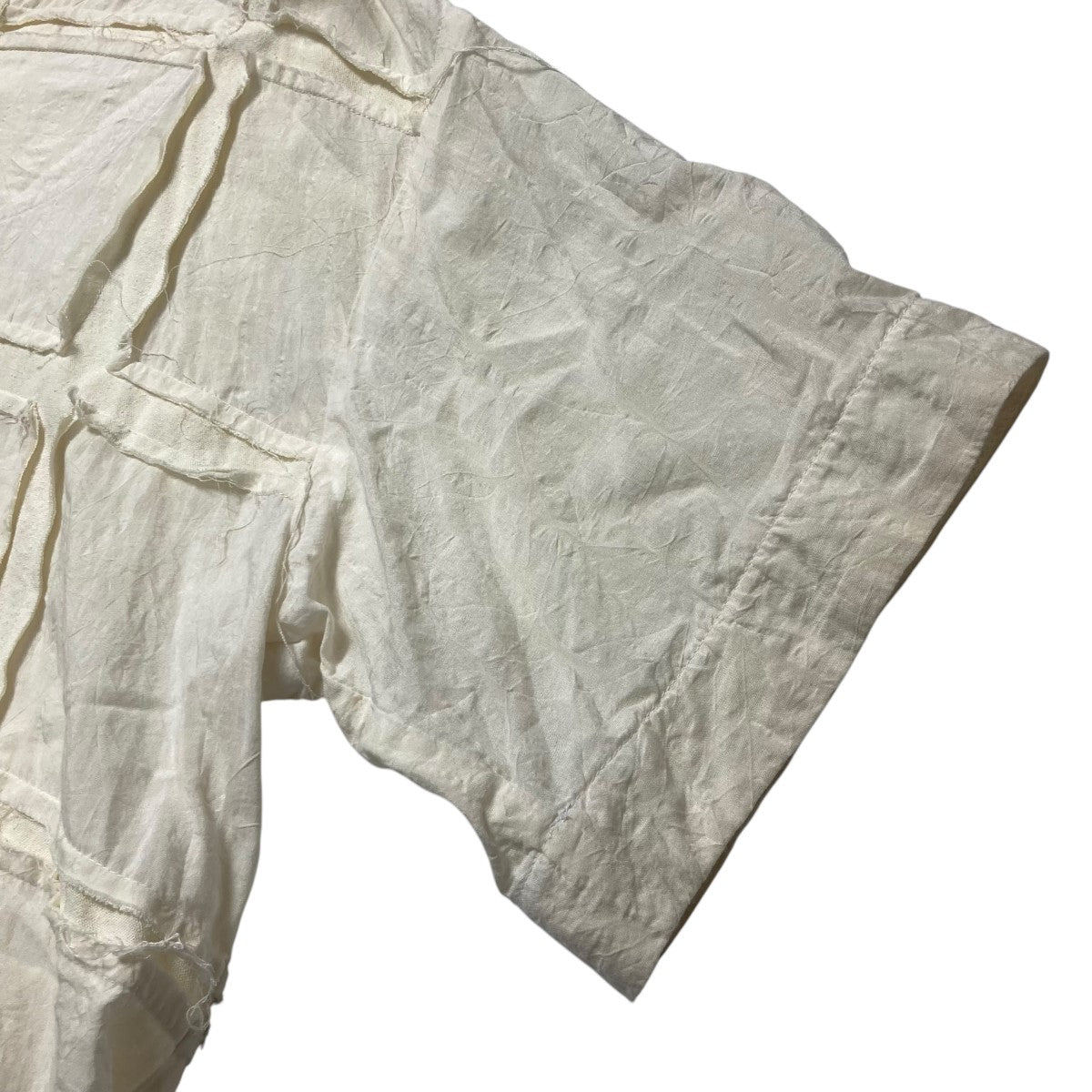 Nobuyuki Matsui Framed henry neck shirtsコットンシルクシャツ 古着・中古-4枚目のアイテム画像
