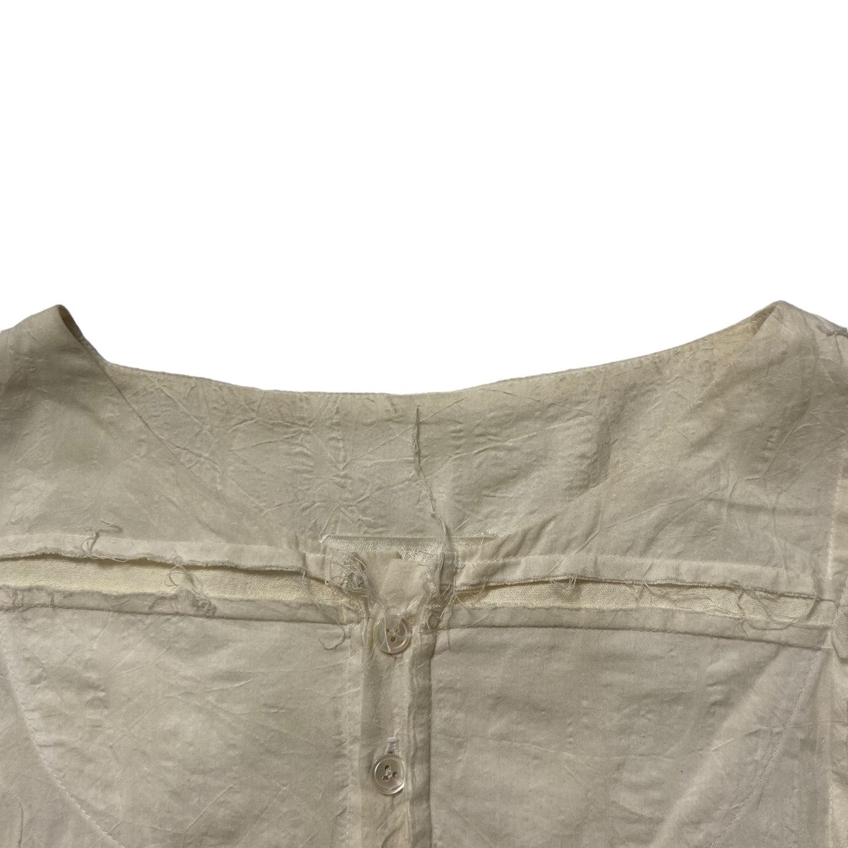 Nobuyuki Matsui Framed henry neck shirtsコットンシルクシャツ 古着・中古-7枚目のアイテム画像