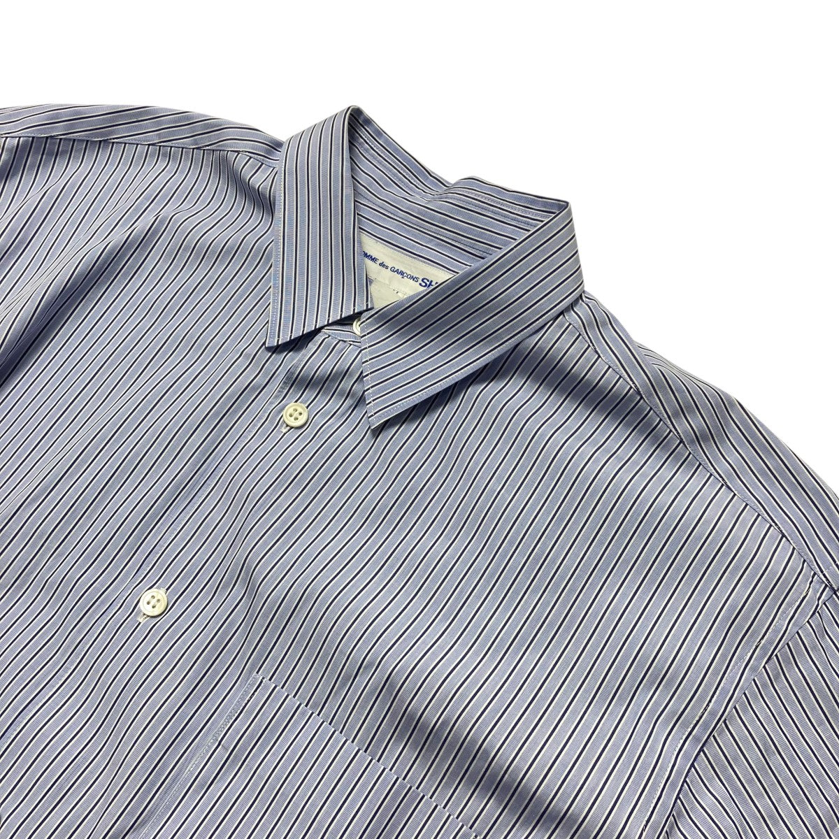 コムデギャルソンシャツのFOREVER WIDE CLASSIC ストライプレギュラーカラーシャツ 長袖シャツ FZ B115です。 COMME des GARCONS SHIRT トップス 古着・中古アイテム