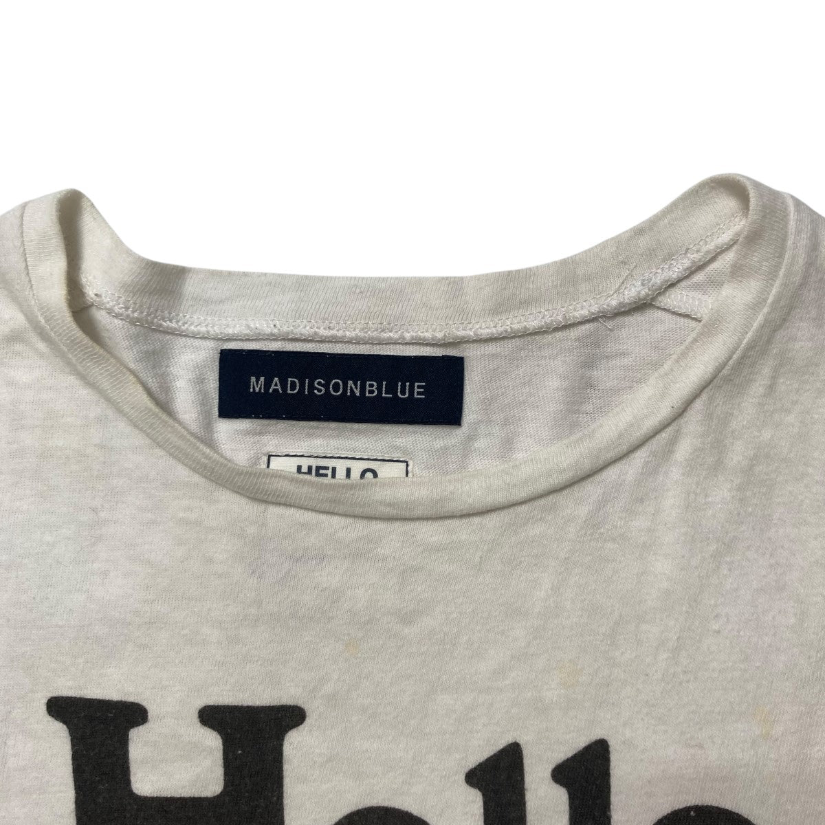 MADISON BLUE(マディソンブルー) HELLO CREW NECK TEEプリントT
