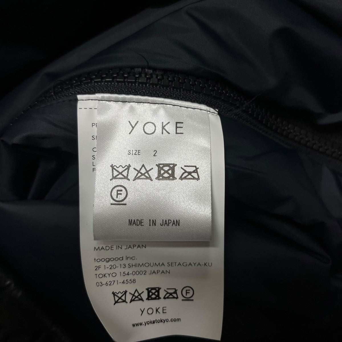 YOKE(ヨーク) 24SSLEATHER LIKE POLYESTER PADDED BLOUSONレザーライク  