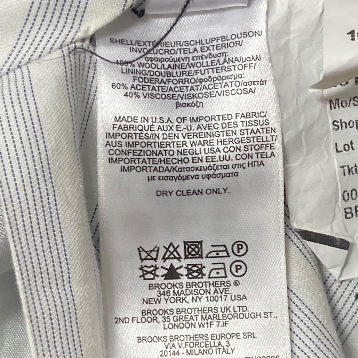 SHIPS-VITALE BARBERI CANONICO スラックス Pure superfine wool 110's Vitale Barberis Canonico tuxedo