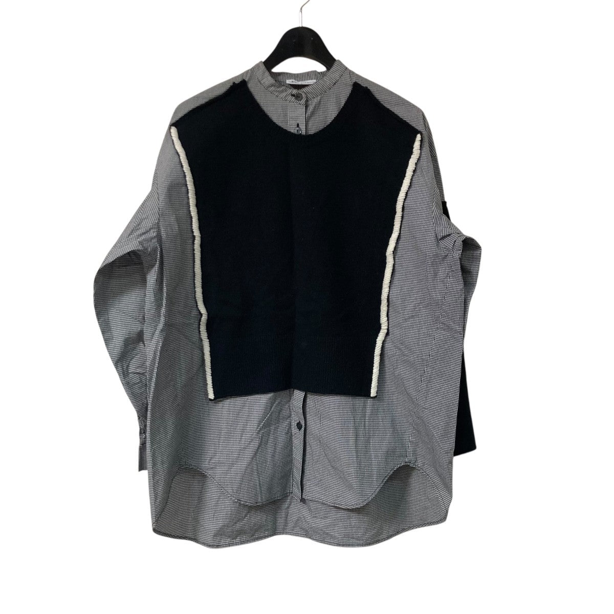 ♡ nagonstans ナゴンスタンス レイヤードネックプルオーバー nagonstans(ナゴンスタンス) 24AW【cuffs layered knit pullover