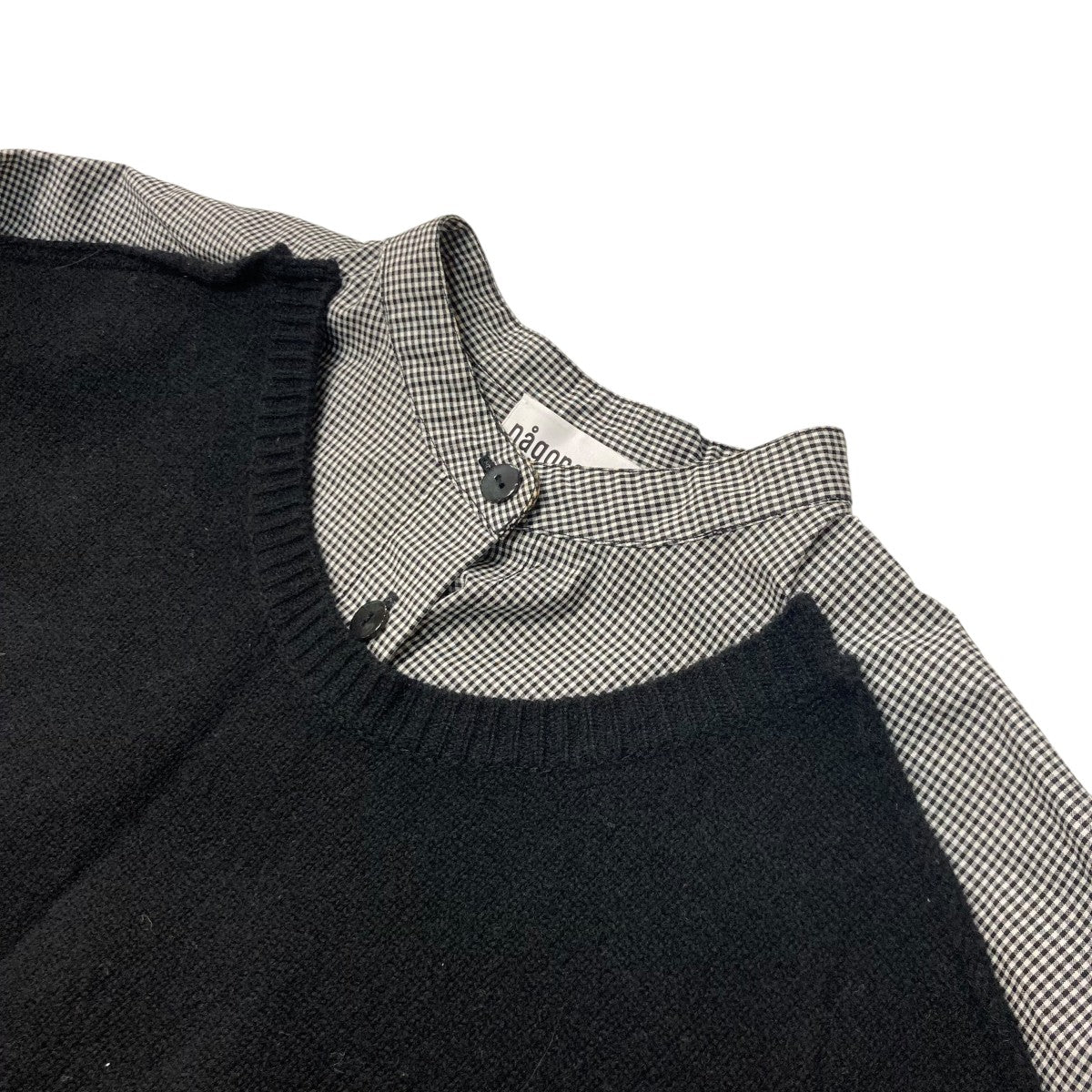 美品ナゴンスタンス 23AW knit combination shirt