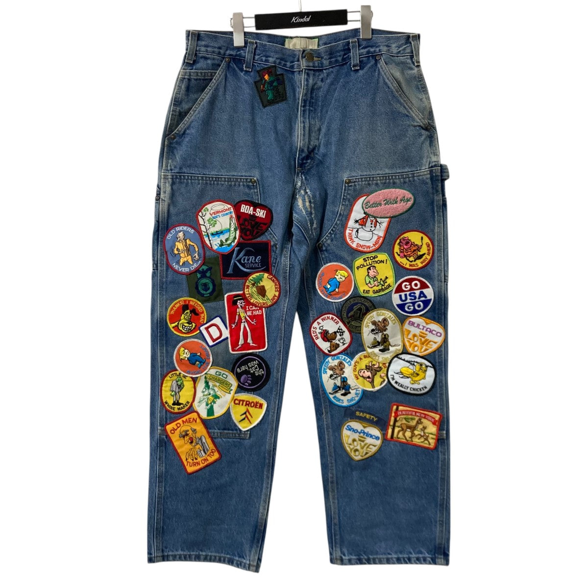 GENTLEMAN’S CARHARTT TROUSERワッペンワイドデニムパンツ