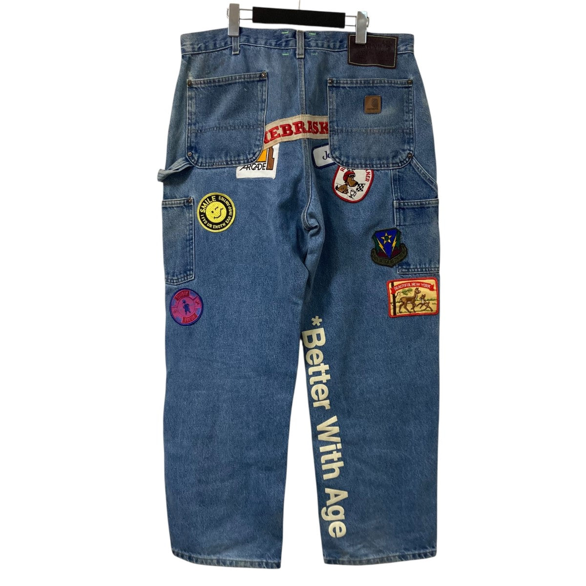 GENTLEMAN’S CARHARTT TROUSERワッペンワイドデニムパンツ