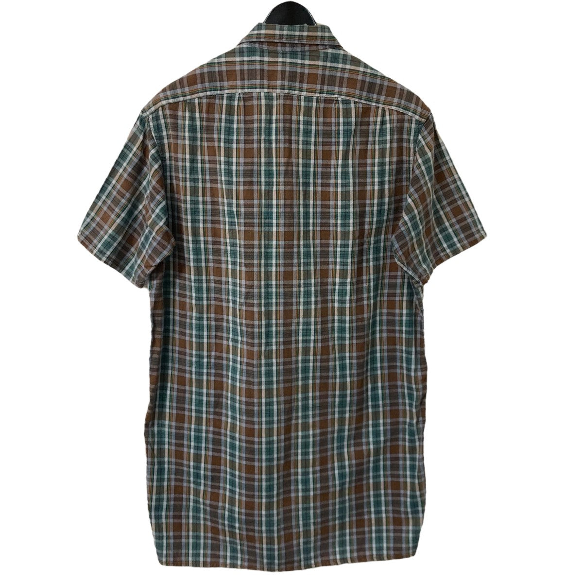 USED フランス製 DOLMEN 半袖チェックシャツ 古着・中古-2枚目のアイテム画像