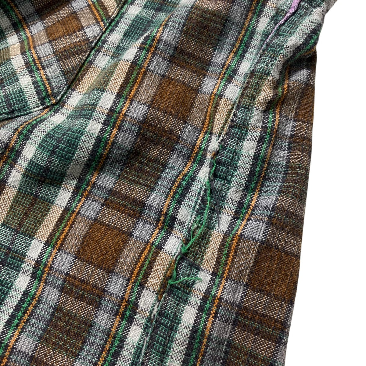 USED フランス製 DOLMEN 半袖チェックシャツ 古着・中古-8枚目のアイテム画像