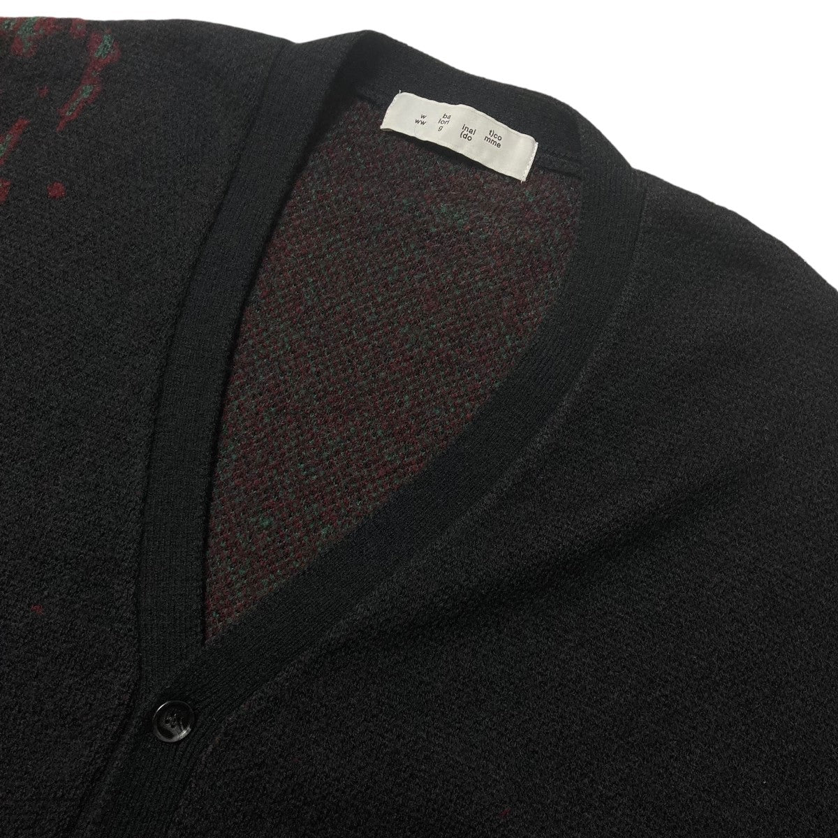 JACQUARD WOOL CARDIGANニットカーディガン