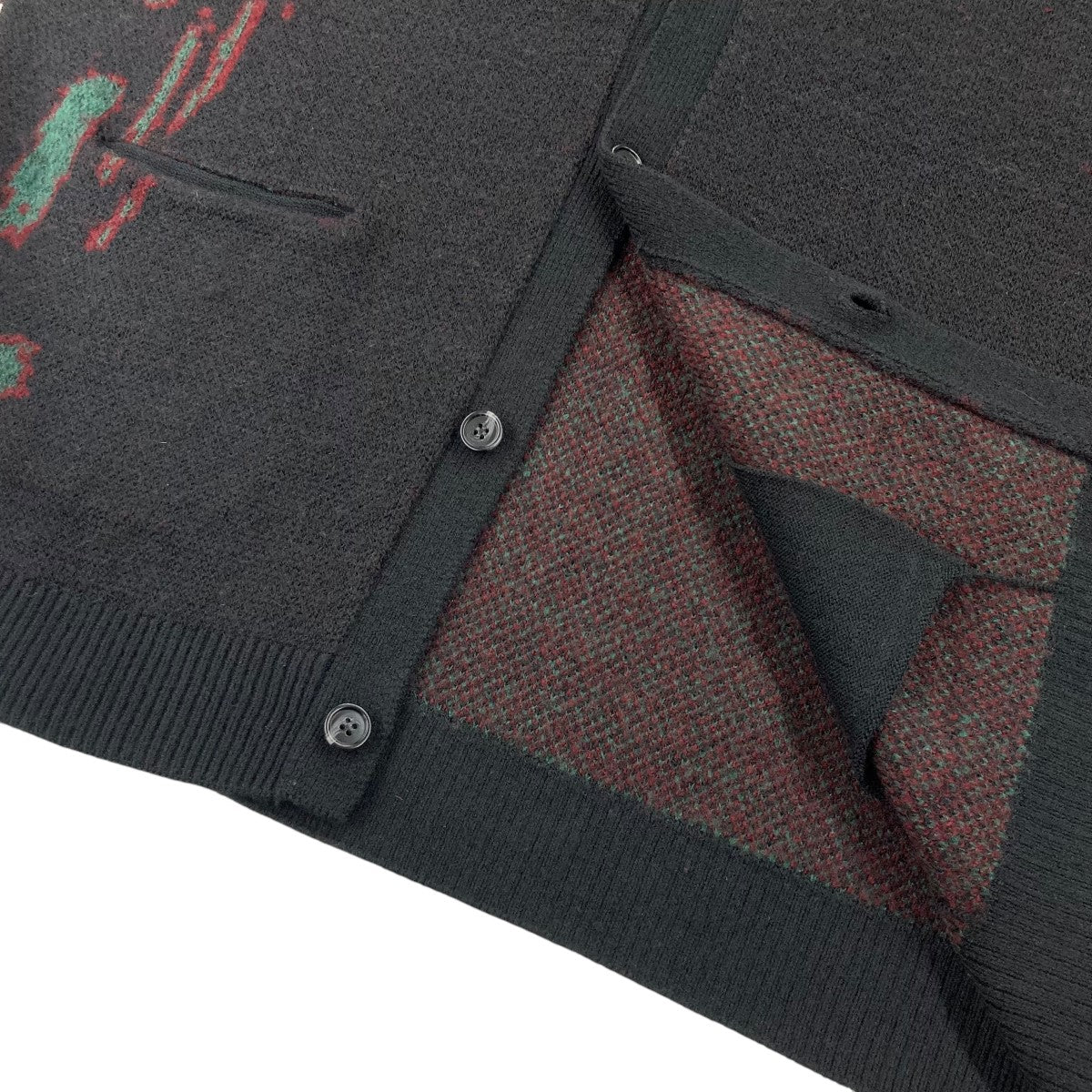 JACQUARD WOOL CARDIGANニットカーディガン