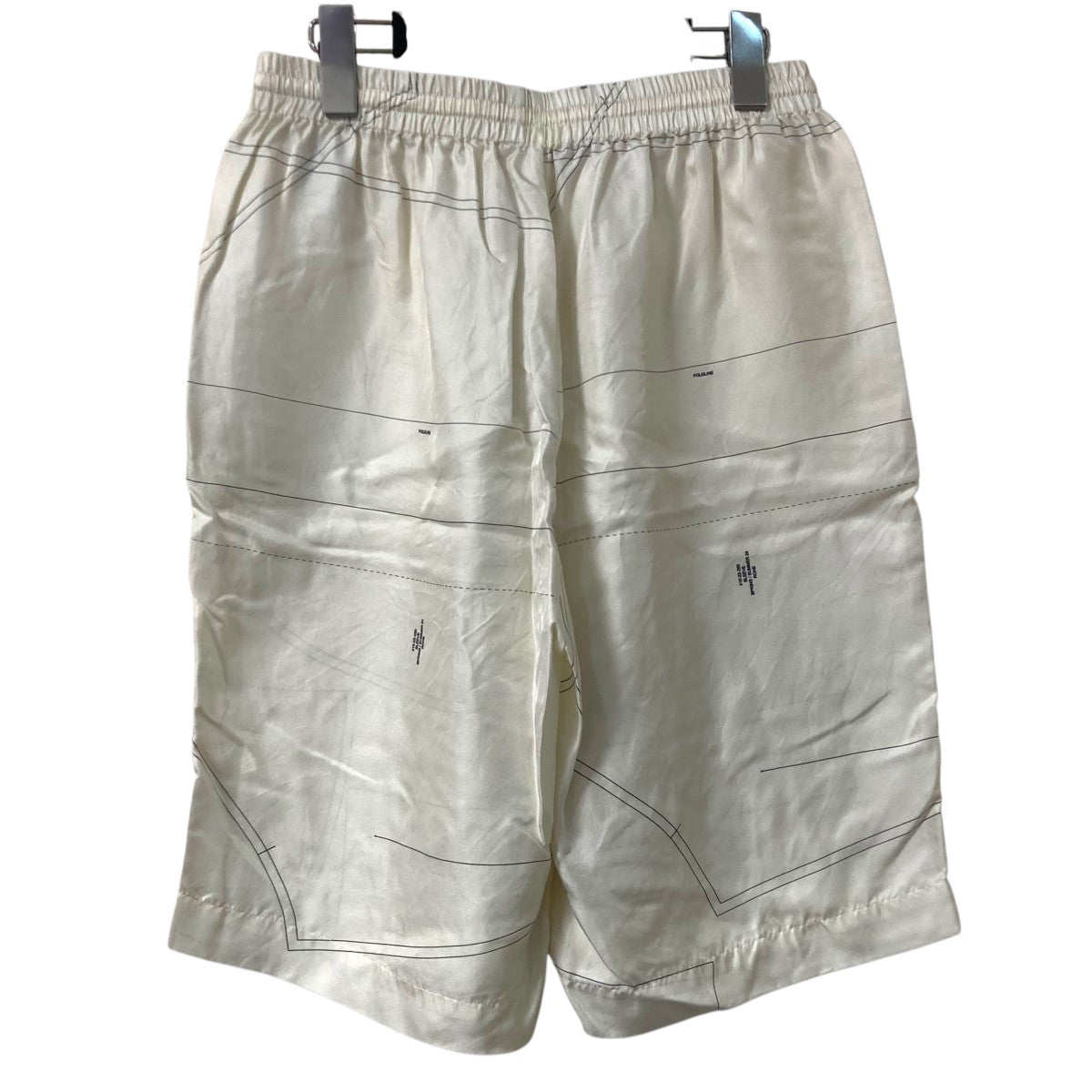 Silk elastic waistband shortsシルクハーフパンツBFS 14130 A
