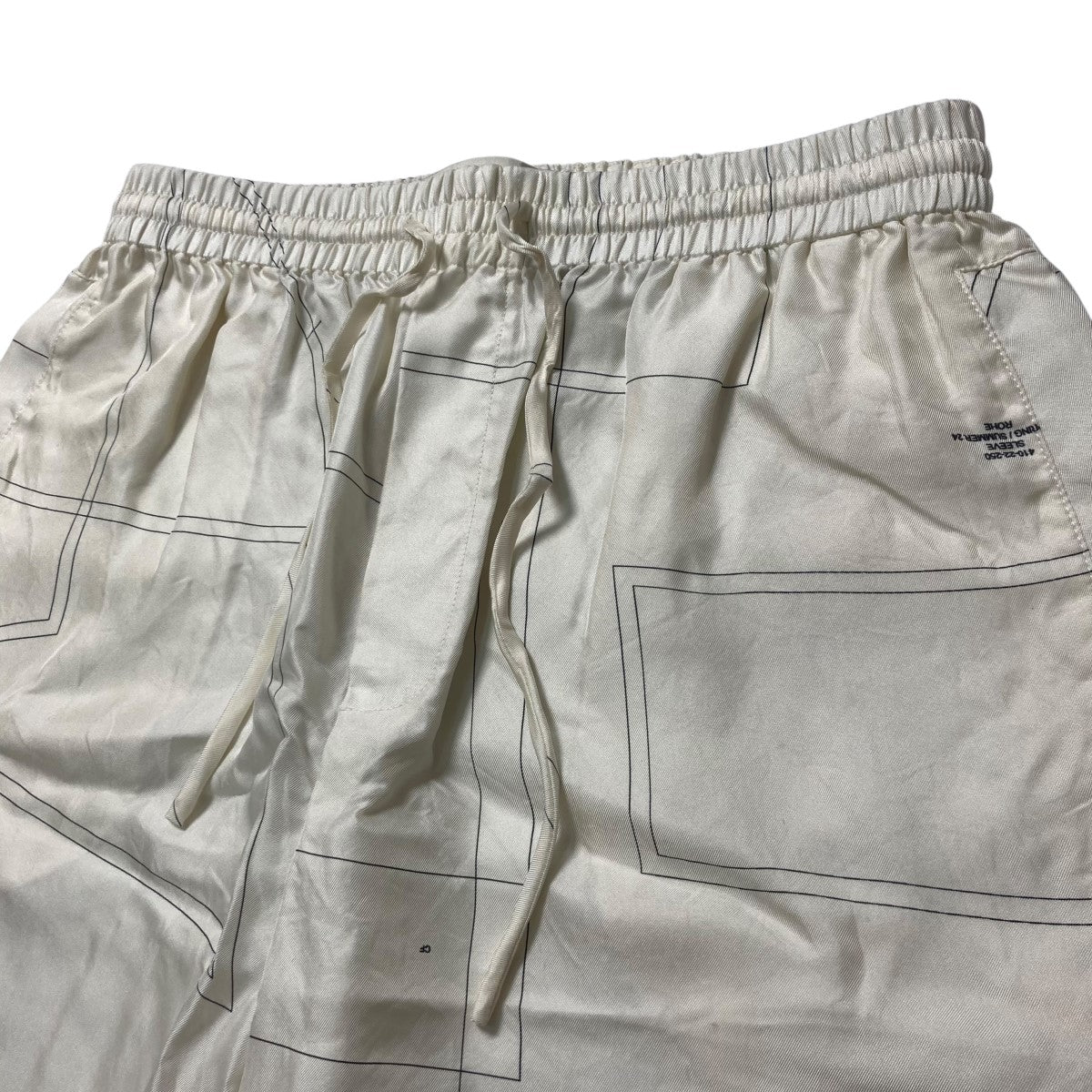 Silk elastic waistband shortsシルクハーフパンツBFS 14130 A