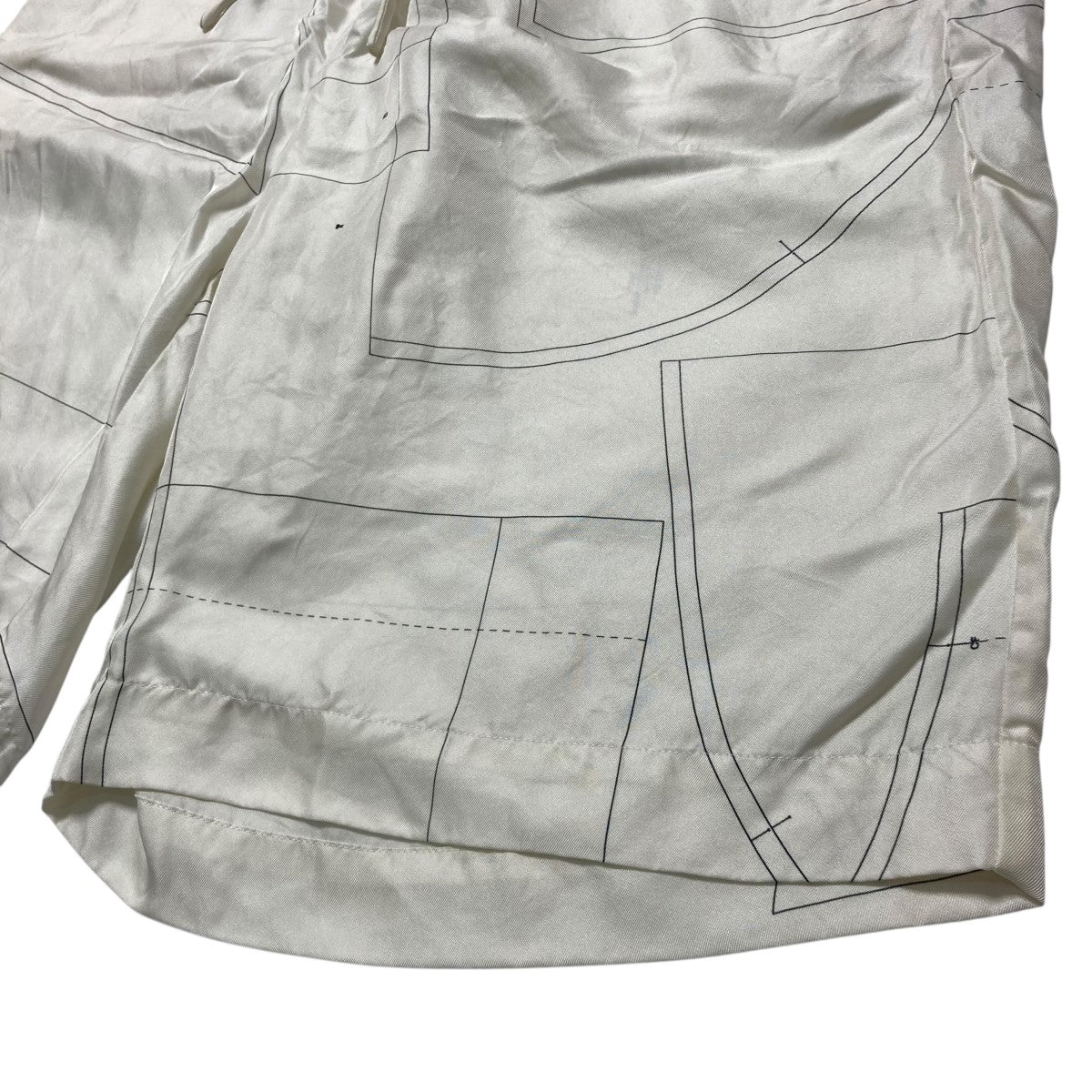 Silk elastic waistband shortsシルクハーフパンツBFS 14130 A
