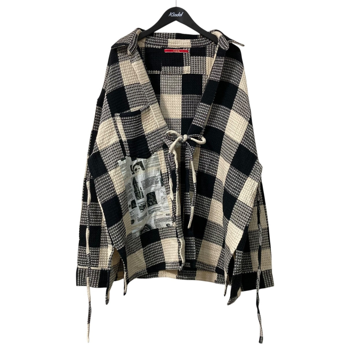 LEH 羽織Shirtsチェック柄ワッフルシャツジャケットLEH-913 古着・中古-1枚目のアイテム画像
