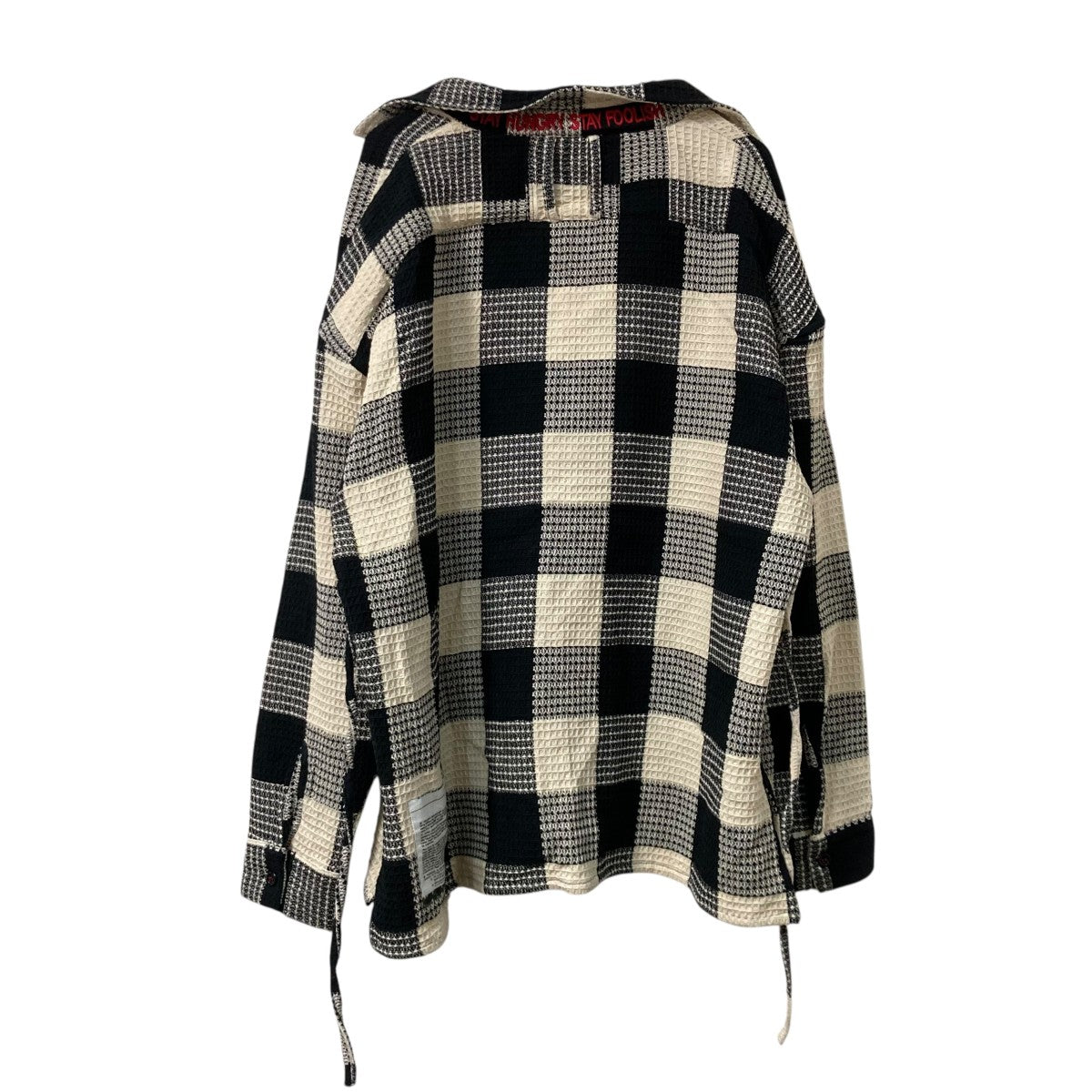 LEH 羽織Shirtsチェック柄ワッフルシャツジャケットLEH-913 古着・中古-2枚目のアイテム画像