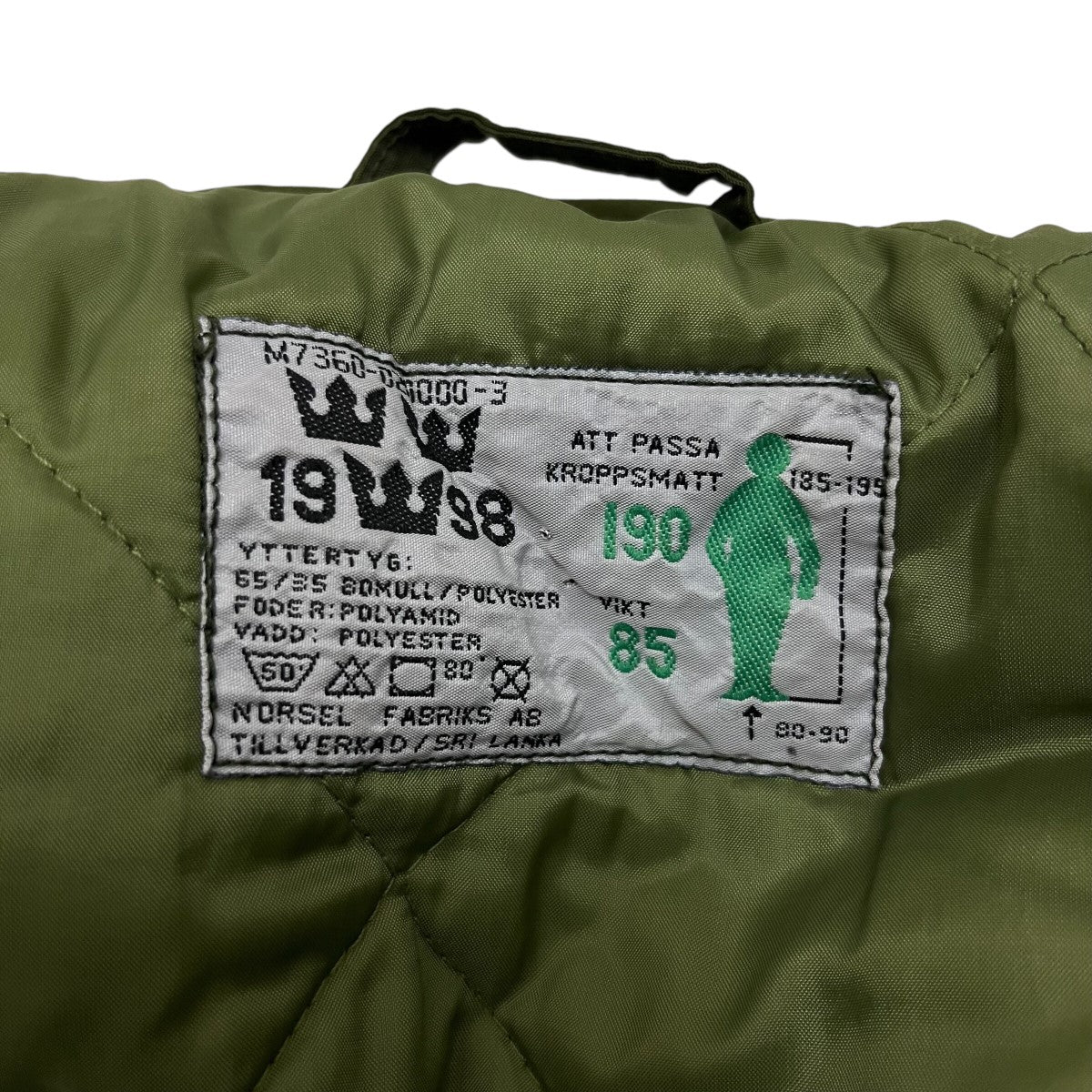 VINTAGE M-90 スウェーデン軍 COLD WEATHER PARKA中綿コート 古着・中古-5枚目のアイテム画像