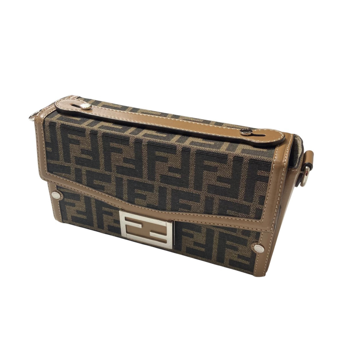 FENDI バゲット ソフトトランク ショルダーバッグ 7VA565ATFS FENDI】バゲット ソフトトランク ベージュレザー FFモチーフ