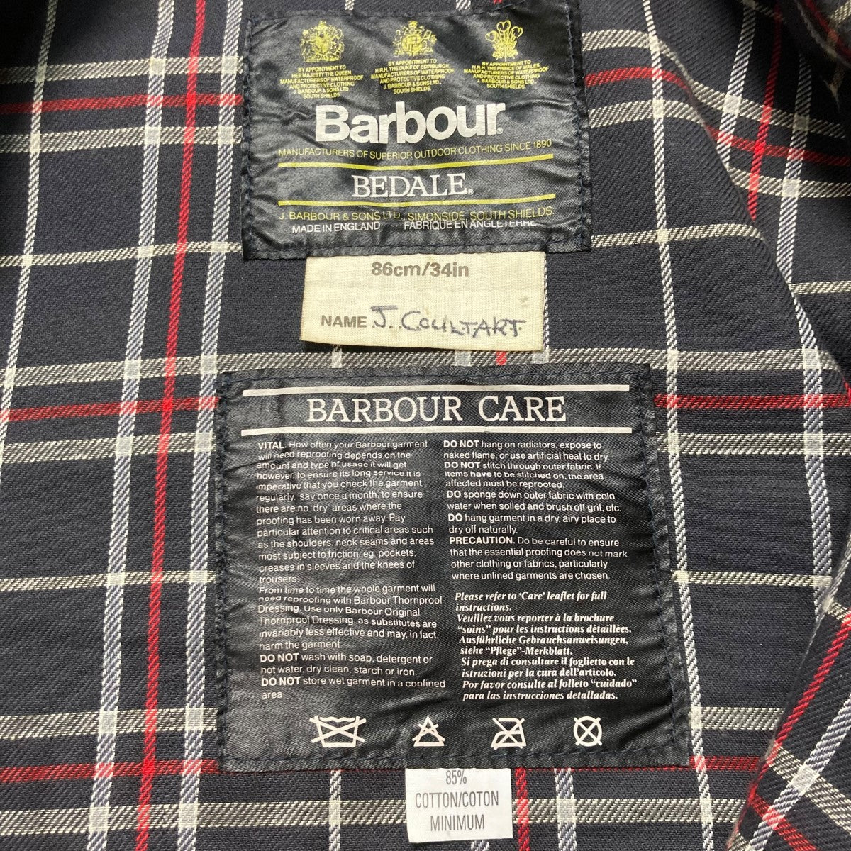 Barbour(バーブァー) BEDALE 80sオイルドジャケット ネイビー サイズ