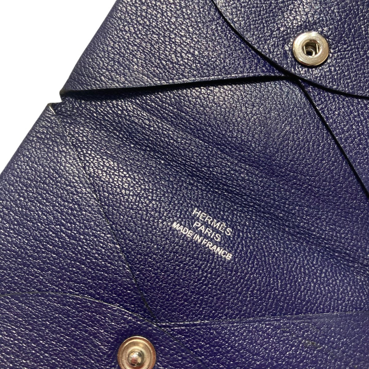 【未使用】エルメス 名刺入れ カルヴィ ヴェルソ ネイビー D刻印 メンズ HERMES(エルメス) C刻印名刺入れカルヴィ カルヴィ ネイビー