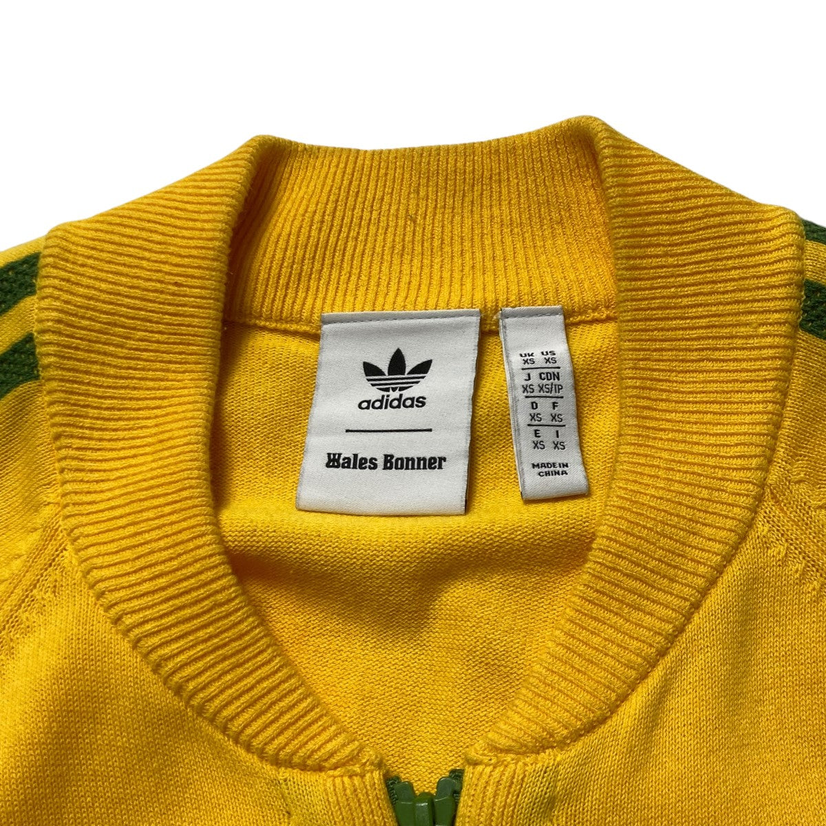 adidas ×malbon S イエロー セーター adidas×WALES BONNER 24SSWB N KNIT TTツートンカラーニット