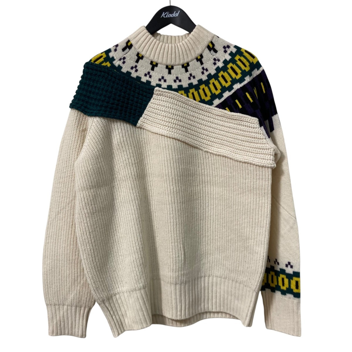 sacai(サカイ) 21AWWool Knit Pulloverデザインニット21-02610M 21