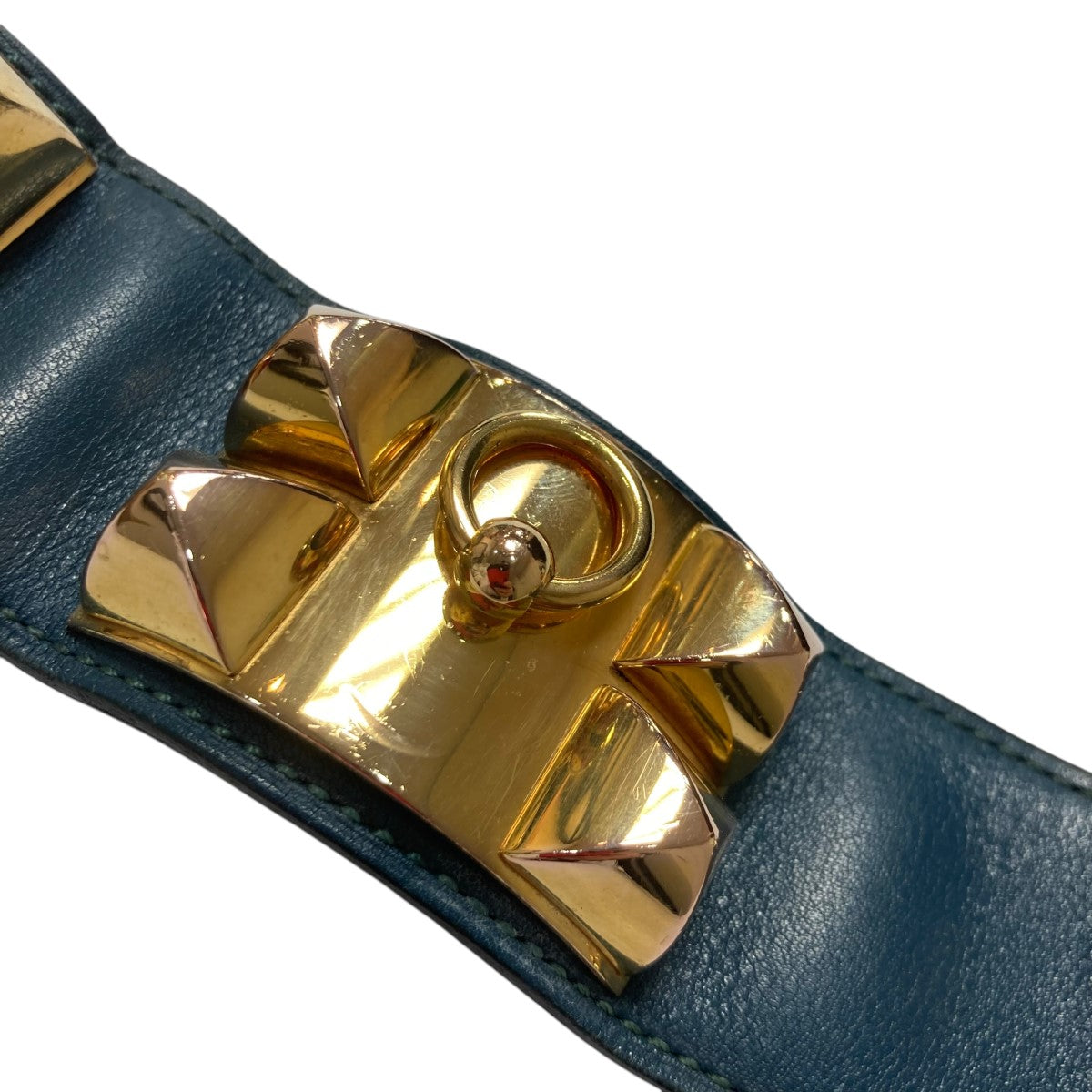 HERMES(エルメス) T刻印コリエドシアン ブレスレット ネイビー｜【公式  