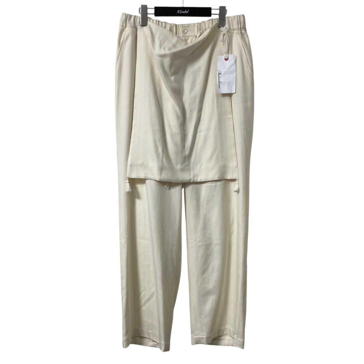 25SS SILK STRIPE APRON EASY PANTS シルクストライプエプロンイージーパンツ MID25SS PT03C