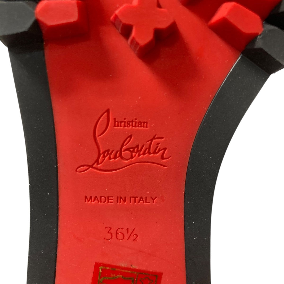 Christian Louboutin ハラコ調素材エナメルレザーショートブーツ 古着・中古-6枚目のアイテム画像