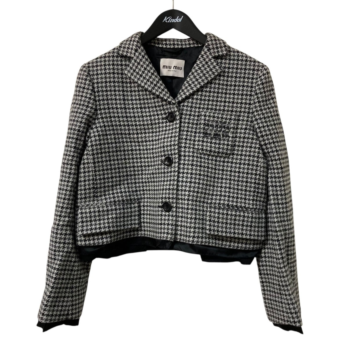 MIU MIU(ミュウミュウ) ハウンドトゥース千鳥柄ジャケットMH1783 S231