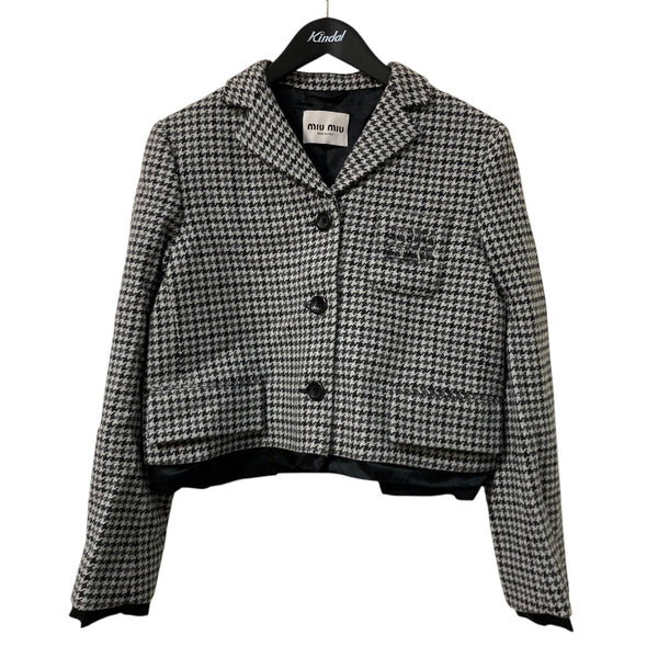 MIU MIU(ミュウミュウ) ハウンドトゥース千鳥柄ジャケットMH1783 S231