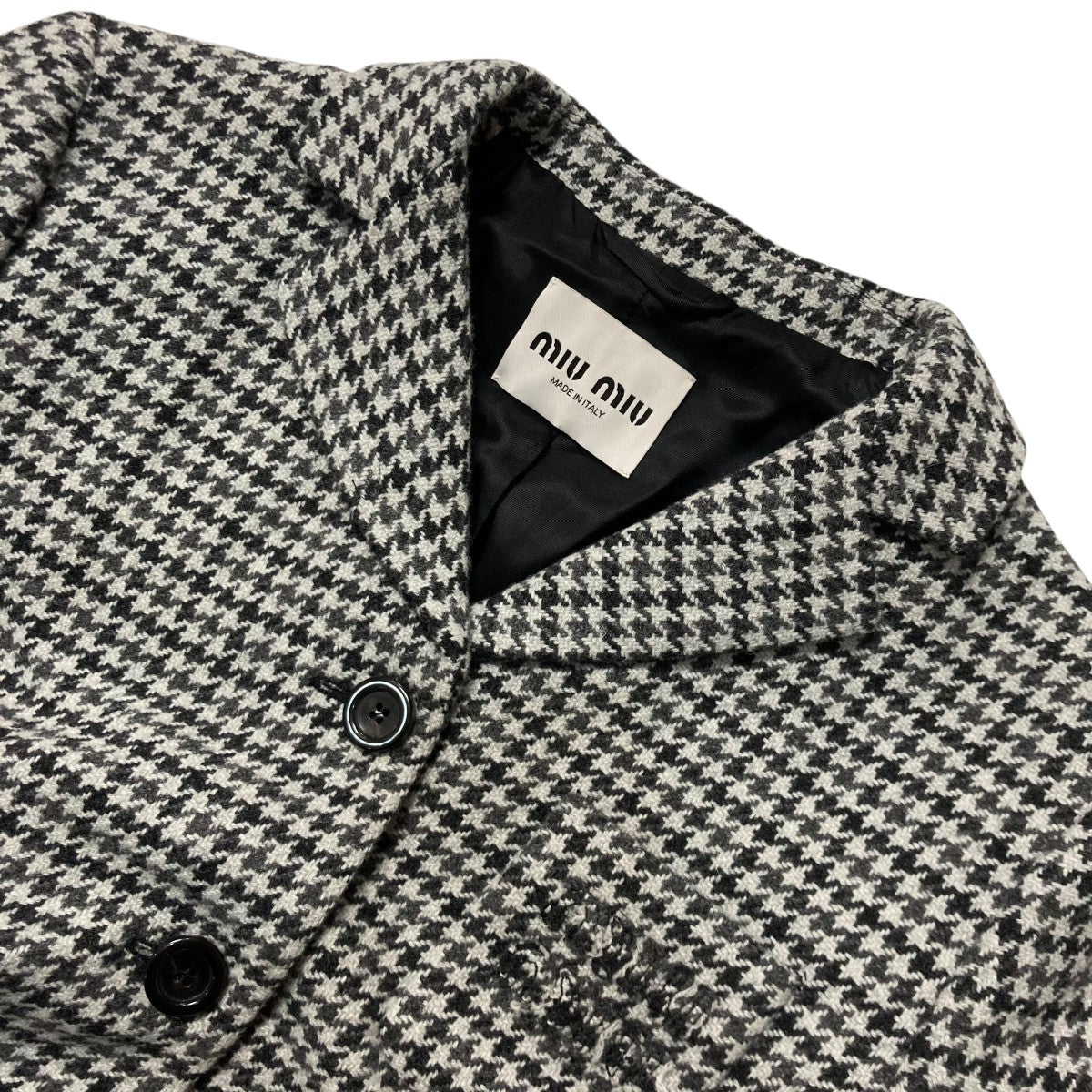 MIU MIU(ミュウミュウ) ハウンドトゥース千鳥柄ジャケットMH1783 S231