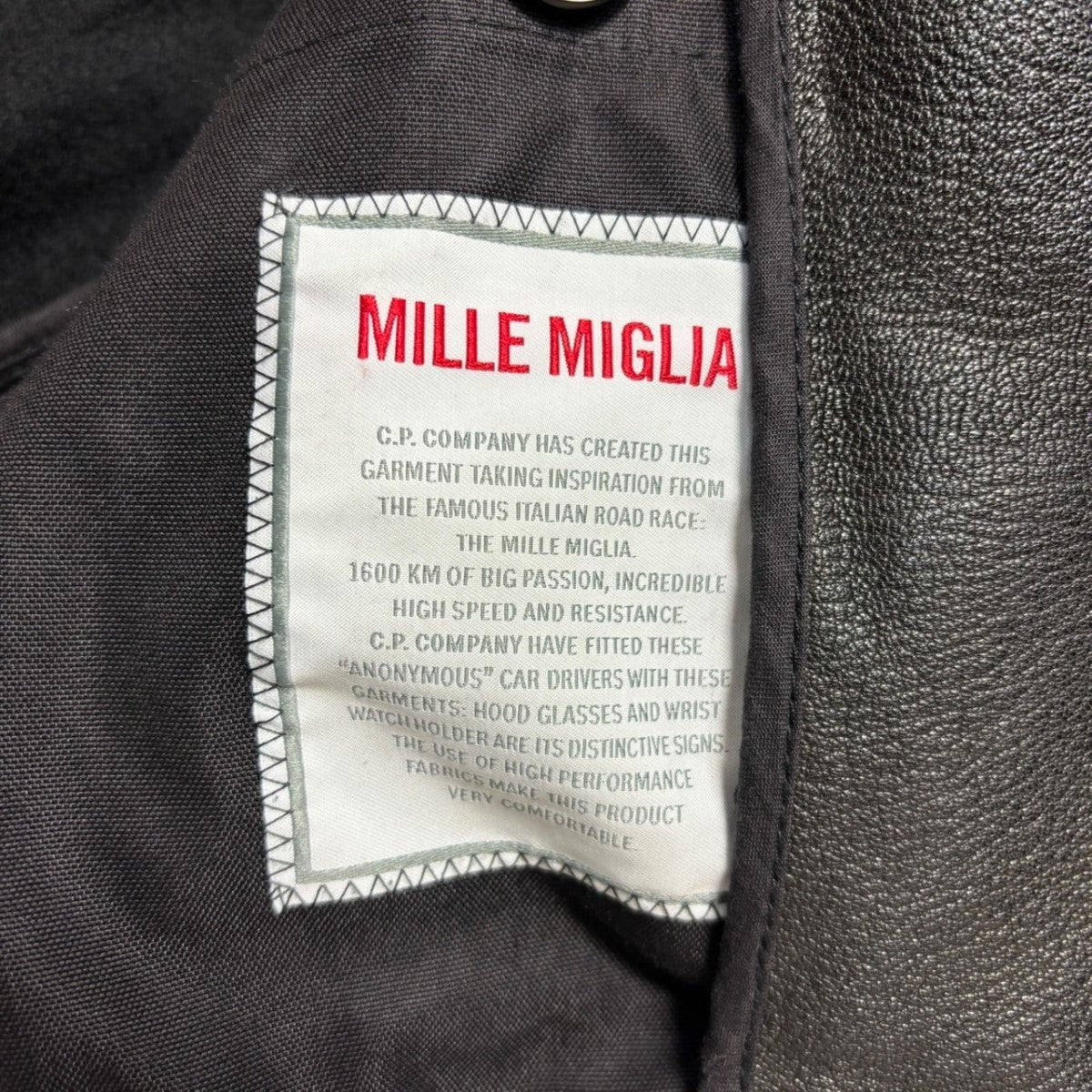 C．P COMPANY(シーピーカンパニー) MILLE MIGLIAシープレザーゴーグル