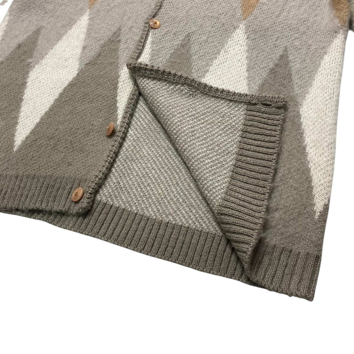 TOWN CRAFT ARGYLE JACQUARD 70S CARDIGANニットカーディガン 古着・中古-5枚目のアイテム画像