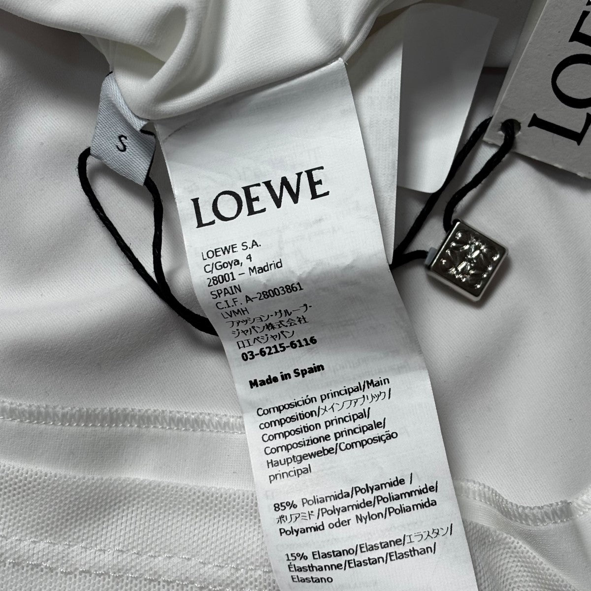 【値下げ】LOEWE チュール重ねカットソー S540Y07XD1 ホワイト サイズ：XS (EC) LOEWE(ロエベ) チュール重ねカットソーS540Y07XD1 S540Y07XD1
