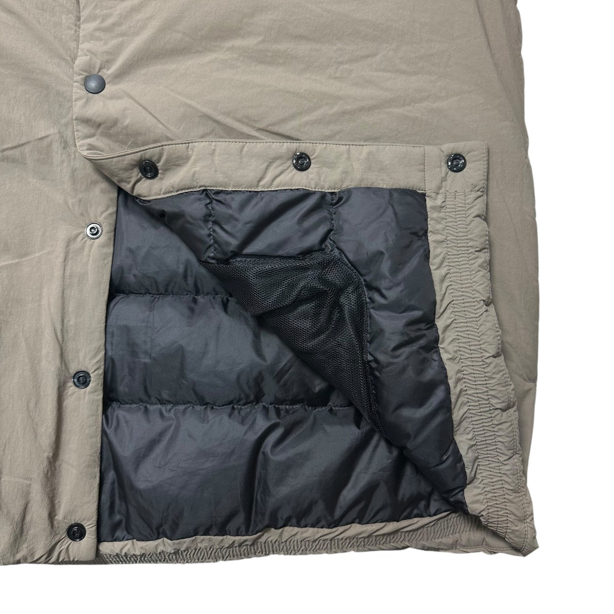 NANGA / NoCollarDownBz/ダウンジャケット/L/ポリエステル/WHT/UM47-17H002 NANGA×URBAN RESEARCH NoCollarDownBzダウンジャケットUM47 17H002