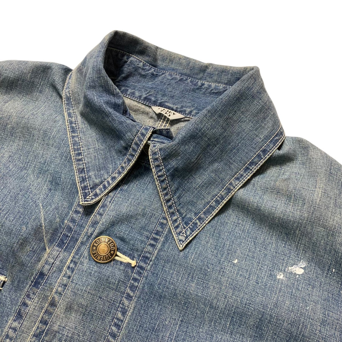 【良品】シグナルガーメンツ　オリジナルカバーオール　サイズ3 The Indication by SIGNAL GARMENTS “CRAZY POKET DENIM CHORE