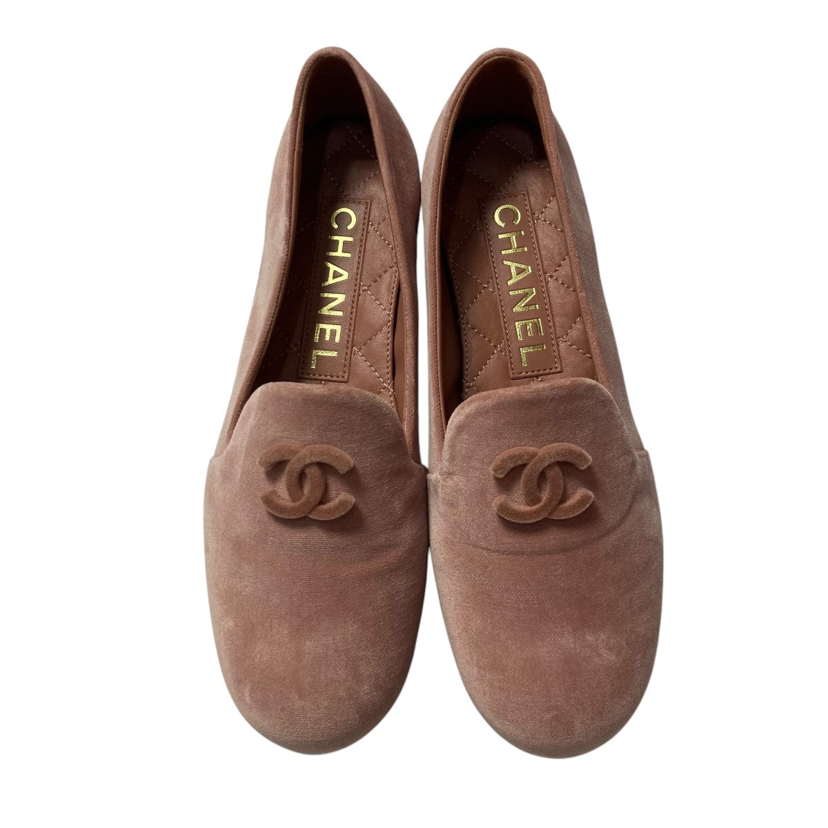 CHANEL ローファー サイズ36 ピンクとベージュ　2足セット シャネル ローファー ロゴ付き コピー G45663 B16429 94305-スーパー